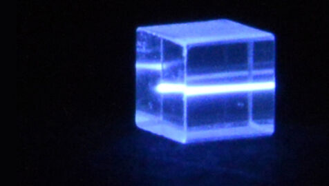 Ce doped yttrium orthosilicate crystal.